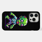 8-Bit lustiges Zombie Halloween iPhone Hülle (Rückseite (Horizontal))