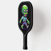 8-Bit lustiges Zombie Halloween Pickleball Schläger (Links)