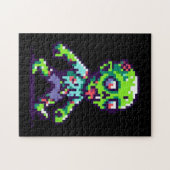 8-Bit lustiges Zombie Halloween Puzzle (Horizontal)