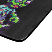8-Bit lustiges Zombie Halloween Schneidebrett (Ecke)