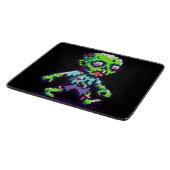 8-Bit lustiges Zombie Halloween Schneidebrett (Ecke)