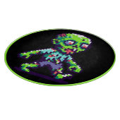 8-Bit lustiges Zombie Halloween Schneidebrett (Ecke)