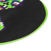 8-Bit lustiges Zombie Halloween Schneidebrett (Ecke)