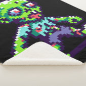 8-Bit lustiges Zombie Halloween Sherpadecke (3/4)