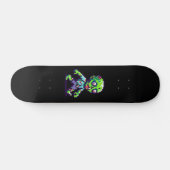 8-Bit lustiges Zombie Halloween Skateboard (Horizontal)