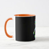 8-Bit lustiges Zombie Halloween Tasse (Links)
