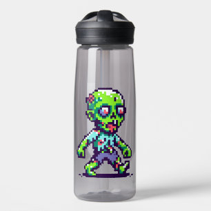 8-Bit lustiges Zombie Halloween Trinkflasche