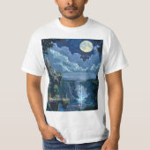 8 Bit Moonlit Castle T-Shirt (Vorderseite)