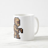 8-Bit-Mumie Kaffeetasse (VorderseiteRechts)