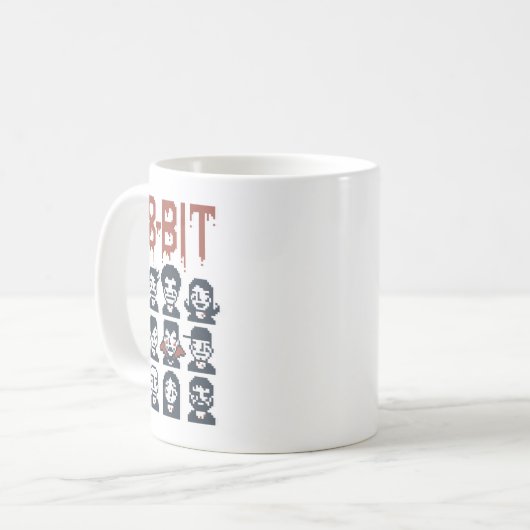 8 Bit nach einem Vampir Kaffeetasse (Vorderseite Links)