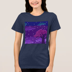 8-Bit-Nacht Tri-Blend Shirt