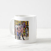 8-Bit-neues Abendmahlpferd Kaffeetasse (Vorderseite Links)