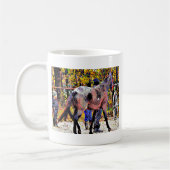 8-Bit-neues Abendmahlpferd Kaffeetasse (Links)