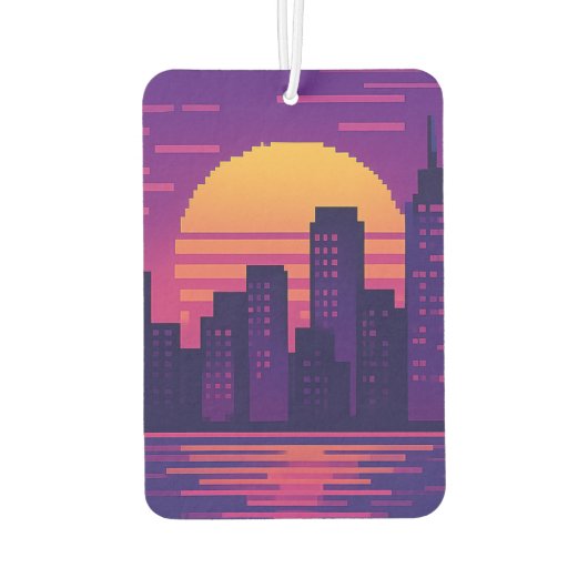 8 Bit neuntes städtisches Abzeichen Autolufterfrischer (Rückseite)