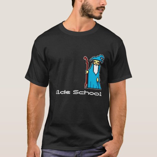 8 Bit Olde Schulzauberer-T-Shirt T-Shirt (Vorderseite)