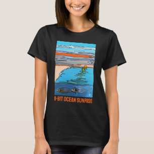 8-Bit-Ozean-Sonnenaufgang-Gemälde von Alfred Fox T-Shirt