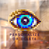 8-Bit Pixel Art Eye Creepy Digital Watching Sie Fensteraufkleber (Blatt 2)