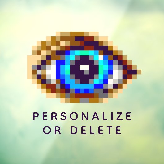 8-Bit Pixel Art Eye Creepy Digital Watching Sie Fensteraufkleber (Blatt 3)