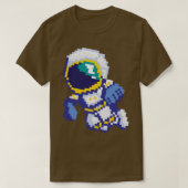 8 Bit Pixel Astronaut Space Galaxy Science Retro 8 T-Shirt (Design vorne)