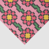 8-Bit-Pixel-Blumenmuster Seidenpapier (Detail)