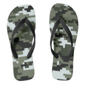 8 Bit Pixel Digital Urban Camouflage / Camouflage Badesandalen (Fußbett)