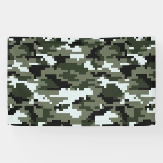 8 Bit Pixel Digital Urban Camouflage / Camouflage Banner (Horizontal)