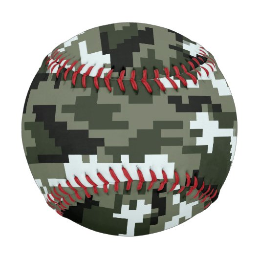 8 Bit Pixel Digital Urban Camouflage / Camouflage Baseball (Vorderseite)