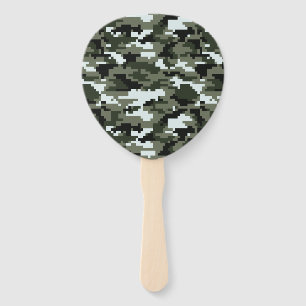 8 Bit Pixel Digital Urban Camouflage / Camouflage Fächer