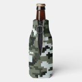 8 Bit Pixel Digital Urban Camouflage / Camouflage Flaschenkühler (Flasche Rückseite)