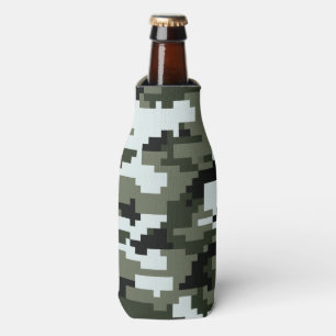 8 Bit Pixel Digital Urban Camouflage / Camouflage Flaschenkühler