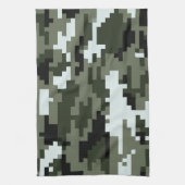 8 Bit Pixel Digital Urban Camouflage / Camouflage Handtuch (Vertikal)
