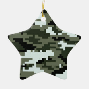 8 Bit Pixel Digital Urban Camouflage / Camouflage Keramikornament