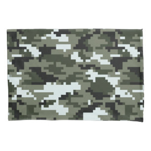 8 Bit Pixel Digital Urban Camouflage / Camouflage Kissenbezug