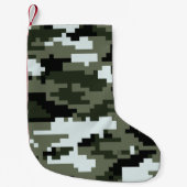 8 Bit Pixel Digital Urban Camouflage / Camouflage Kleiner Weihnachtsstrumpf (Vorderseite)