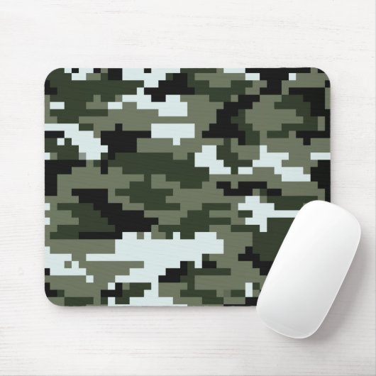 8 Bit Pixel Digital Urban Camouflage / Camouflage Mousepad (Mit Mouse)