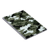 8 Bit Pixel Digital Urban Camouflage / Camouflage Notizblock (Rechte Seite)