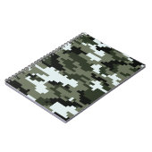 8 Bit Pixel Digital Urban Camouflage / Camouflage Notizblock (Linke Seite)