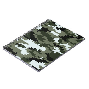 8 Bit Pixel Digital Urban Camouflage / Camouflage Notizblock