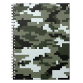 8 Bit Pixel Digital Urban Camouflage / Camouflage Notizblock (Vorderseite)
