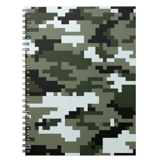 8 Bit Pixel Digital Urban Camouflage / Camouflage Notizblock (Vorderseite)