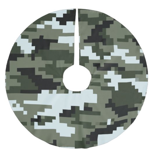 8 Bit Pixel Digital Urban Camouflage / Camouflage Polyester Weihnachtsbaumdecke (Vorderseite)