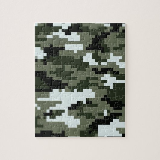 8 Bit Pixel Digital Urban Camouflage / Camouflage Puzzle (Vertikal)