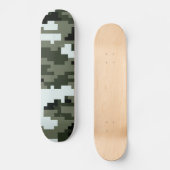 8 Bit Pixel Digital Urban Camouflage / Camouflage Skateboard (Vorderseite)