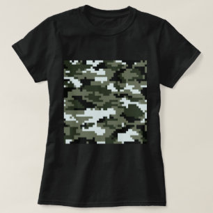 8 Bit Pixel Digital Urban Camouflage / Camouflage T-Shirt