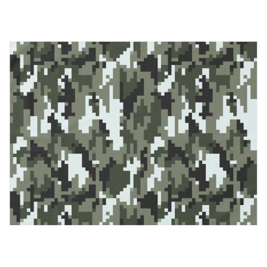 8 Bit Pixel Digital Urban Camouflage / Camouflage Tischdecke (Vorderseite (Horizontal))