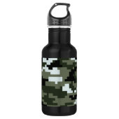 8 Bit Pixel Digital Urban Camouflage / Camouflage Trinkflasche (Vorderseite)