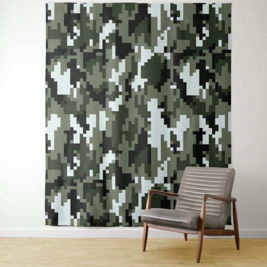 8 Bit Pixel Digital Urban Camouflage / Camouflage Wandteppich (Beispiel)