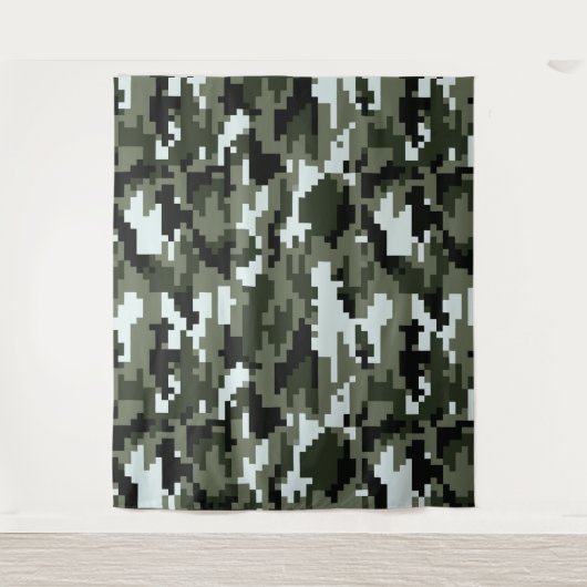 8 Bit Pixel Digital Urban Camouflage / Camouflage Wandteppich (Vorderseite)