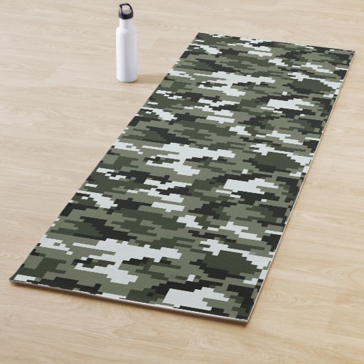8 Bit Pixel Digital Urban Camouflage / Camouflage Yogamatte (Beispiel)