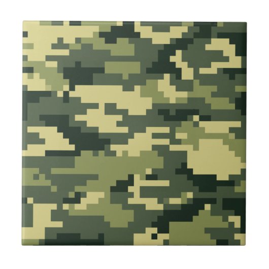 8 Bit-Pixel-Digital-Waldtarnung/-Camouflage Fliese (Vorderseite)